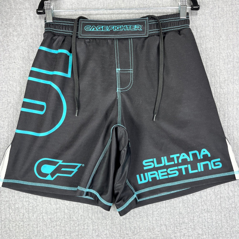 CageFighter Wrestling Shorts Men M UFC Black Sultana Wrestling MMA Grappling
